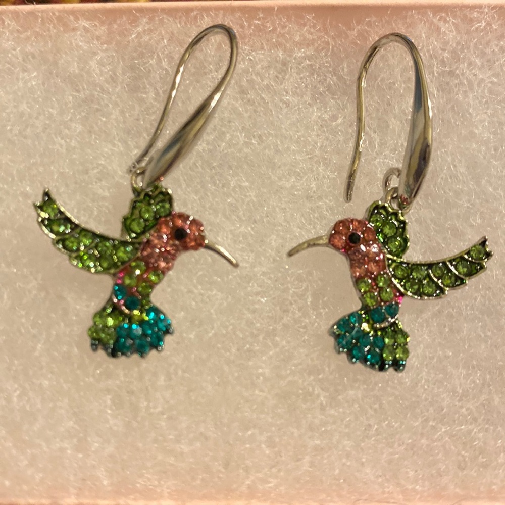 Bejeweled Hummingbird Earrings